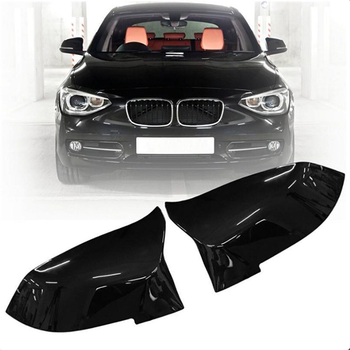 Bmw 1 Serisi F20 batman yarasa ayna kapağı siyah