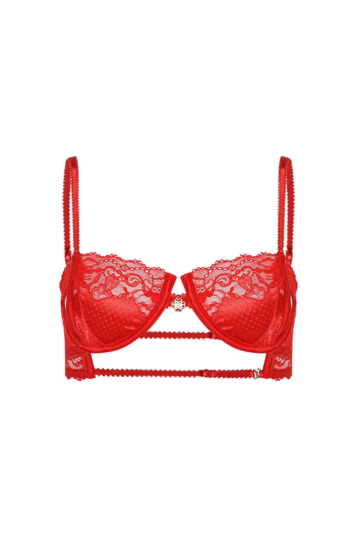 Eclatant Kırmızı Dantelli Balconette Sütyen