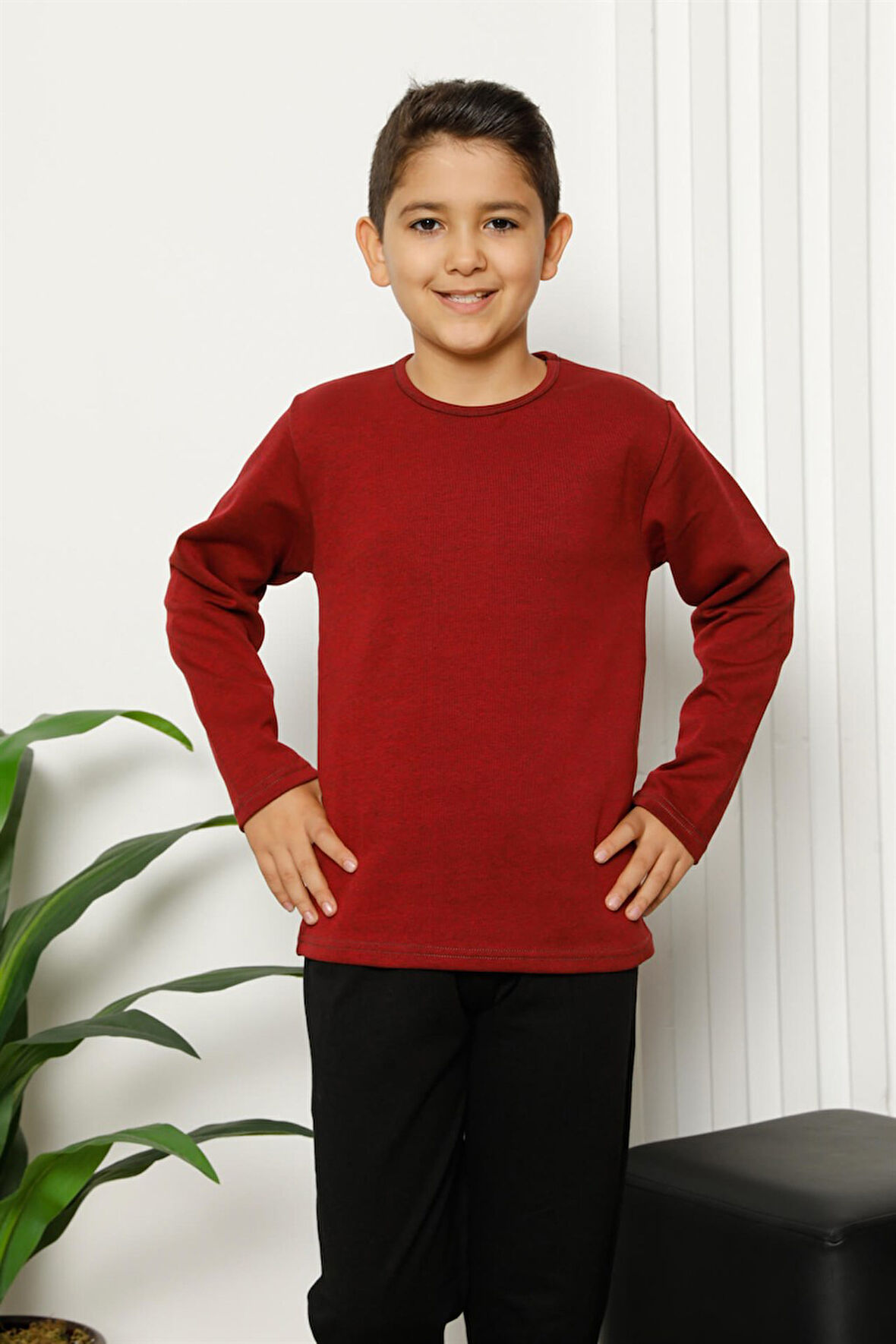 Akbeniz Çocuk Pamuk Uzun Kollu Pijama Takımı 4612