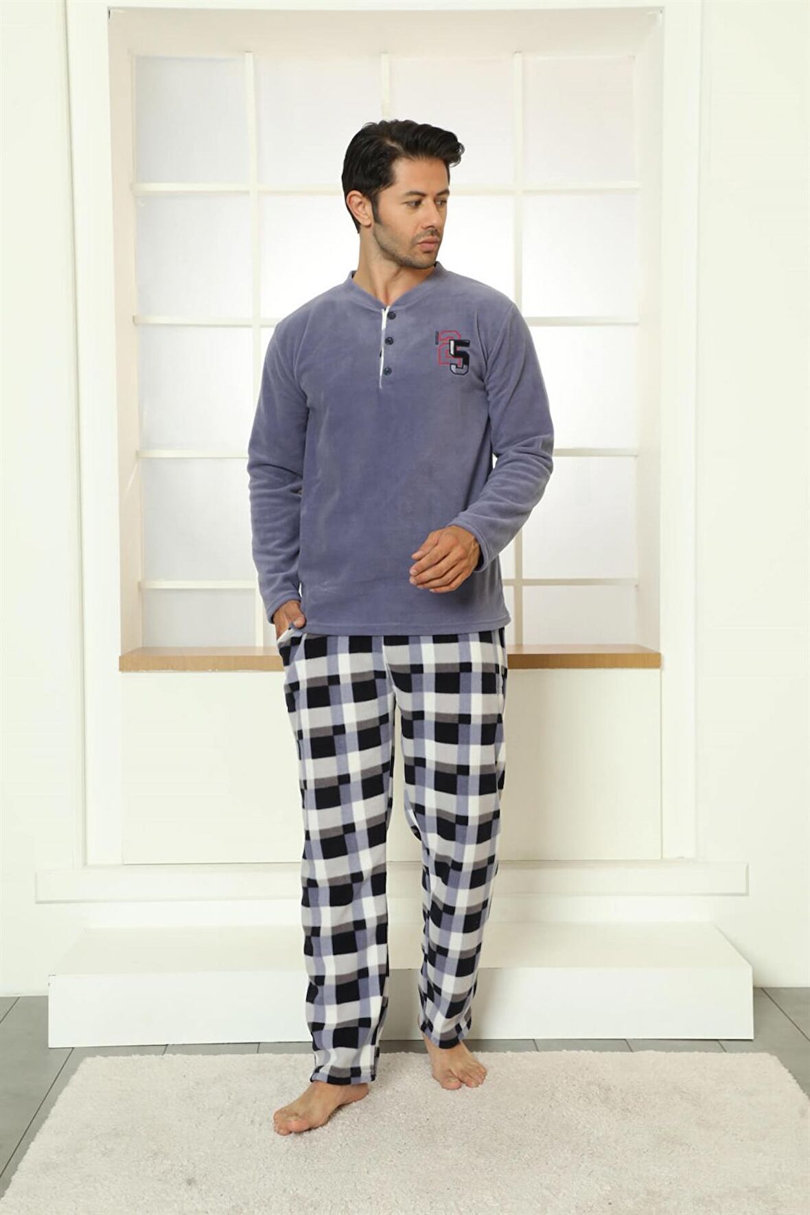 Akbeniz WelSoft Polar Erkek Pijama Takımı 6794