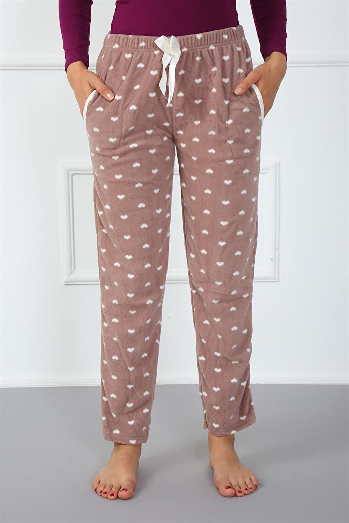 Akbeniz Bayan Welsoft Polar Tek Alt Pijama 210043
