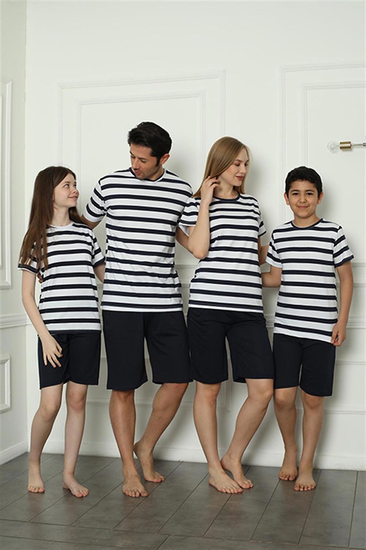Akbeniz Aile Penye Şortlu Pijama Takım (baba - oğul ) 50116 Ayrı Ayrı Satılır . Fiyatları Farklıdır