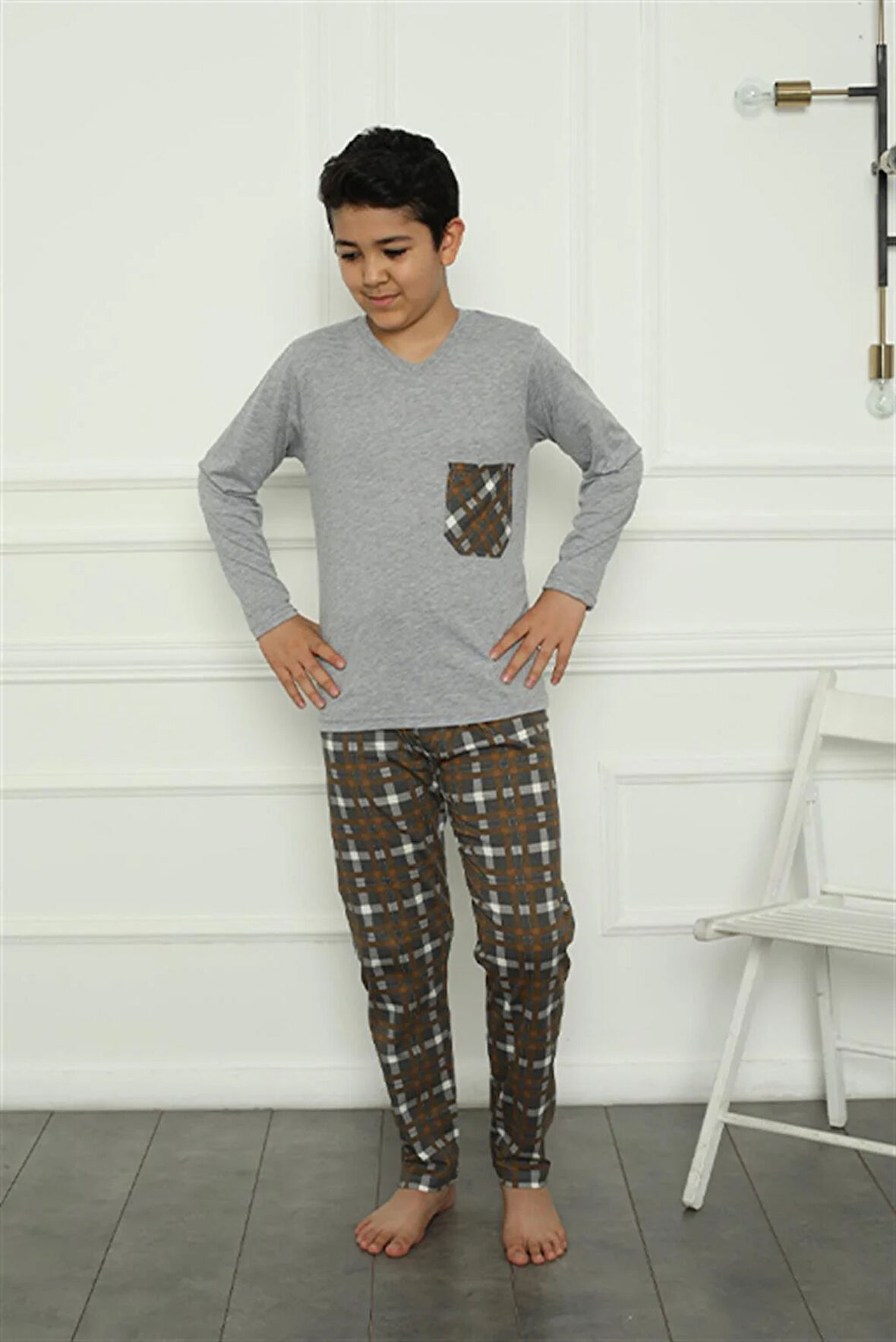 Akbeniz Erkek Çocuk Penye Pijama Takım 20387