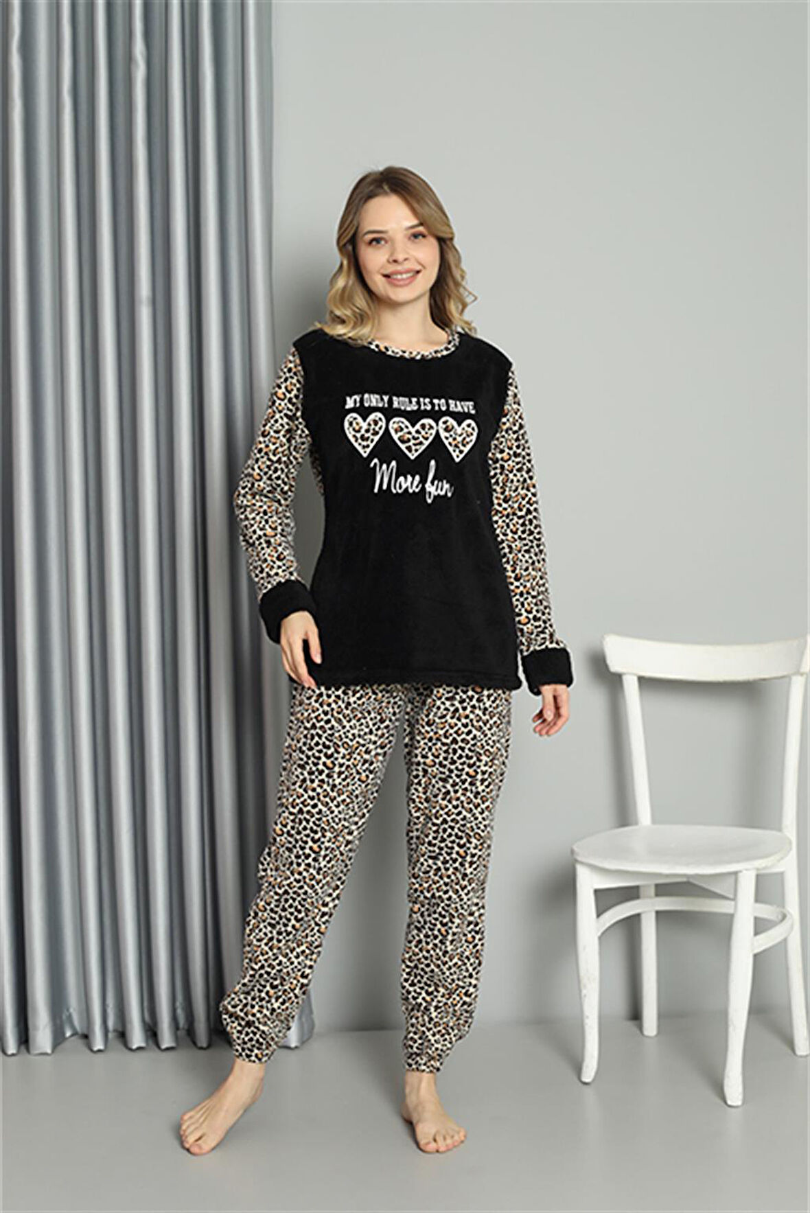 Akbeniz Welsoft Polar Kadın Pijama Takımı 20528