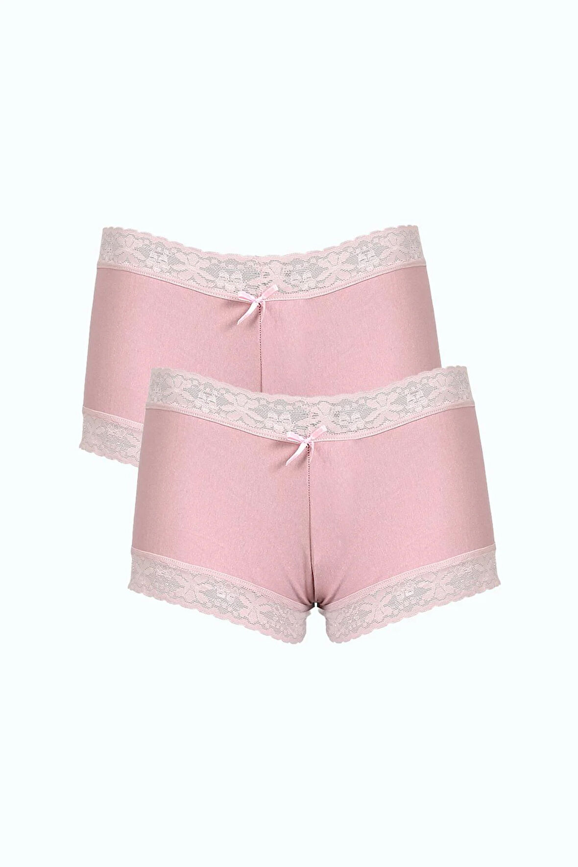 Akbeniz Kadın Pamuklu 2li Boxer Pudra 40278