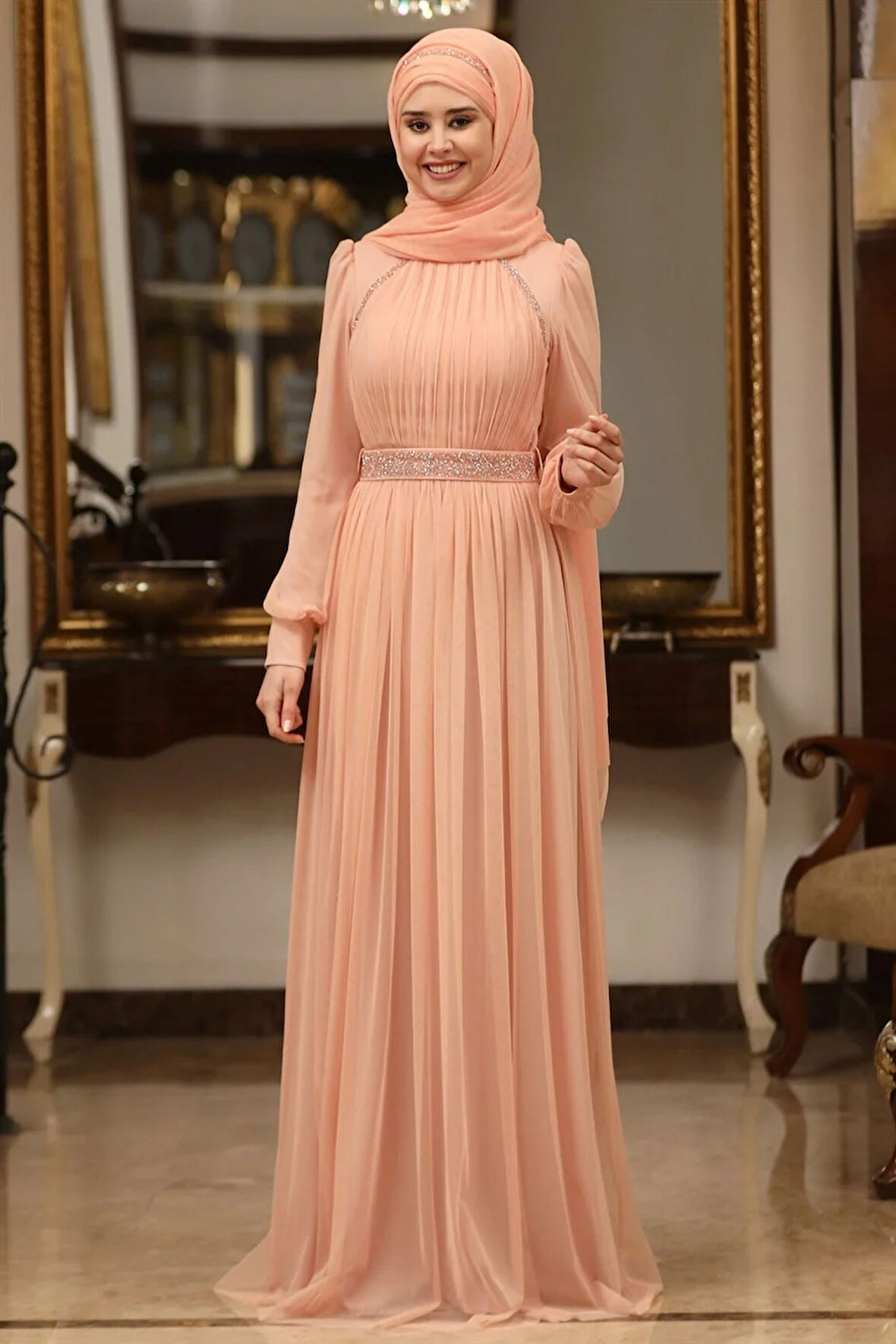 Efsane Tesettür Abiye Pudra