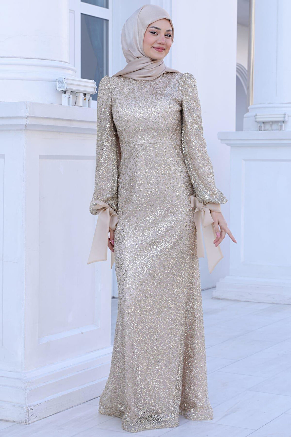 Şimal Tesettür Abiye Gold