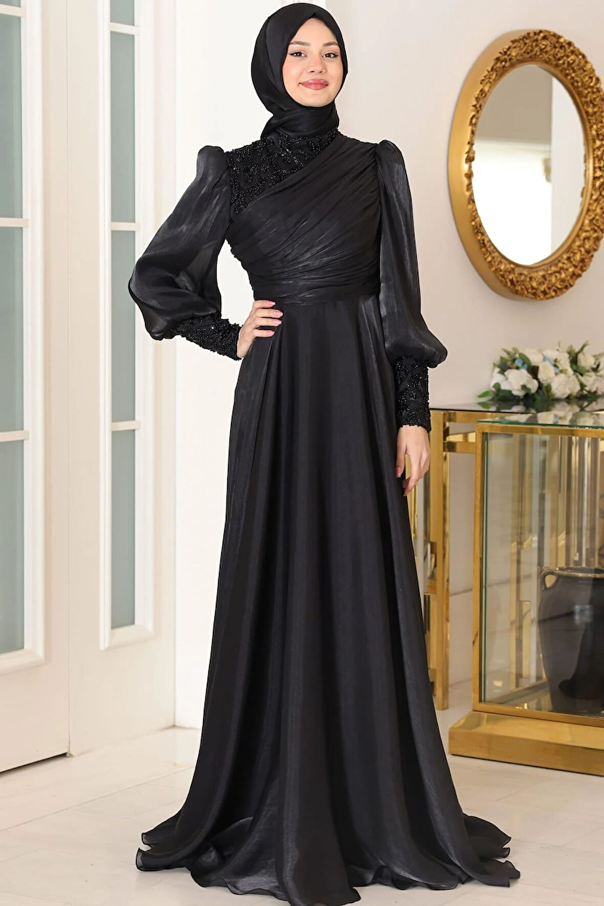 Yağmur Tesettür Abiye Siyah