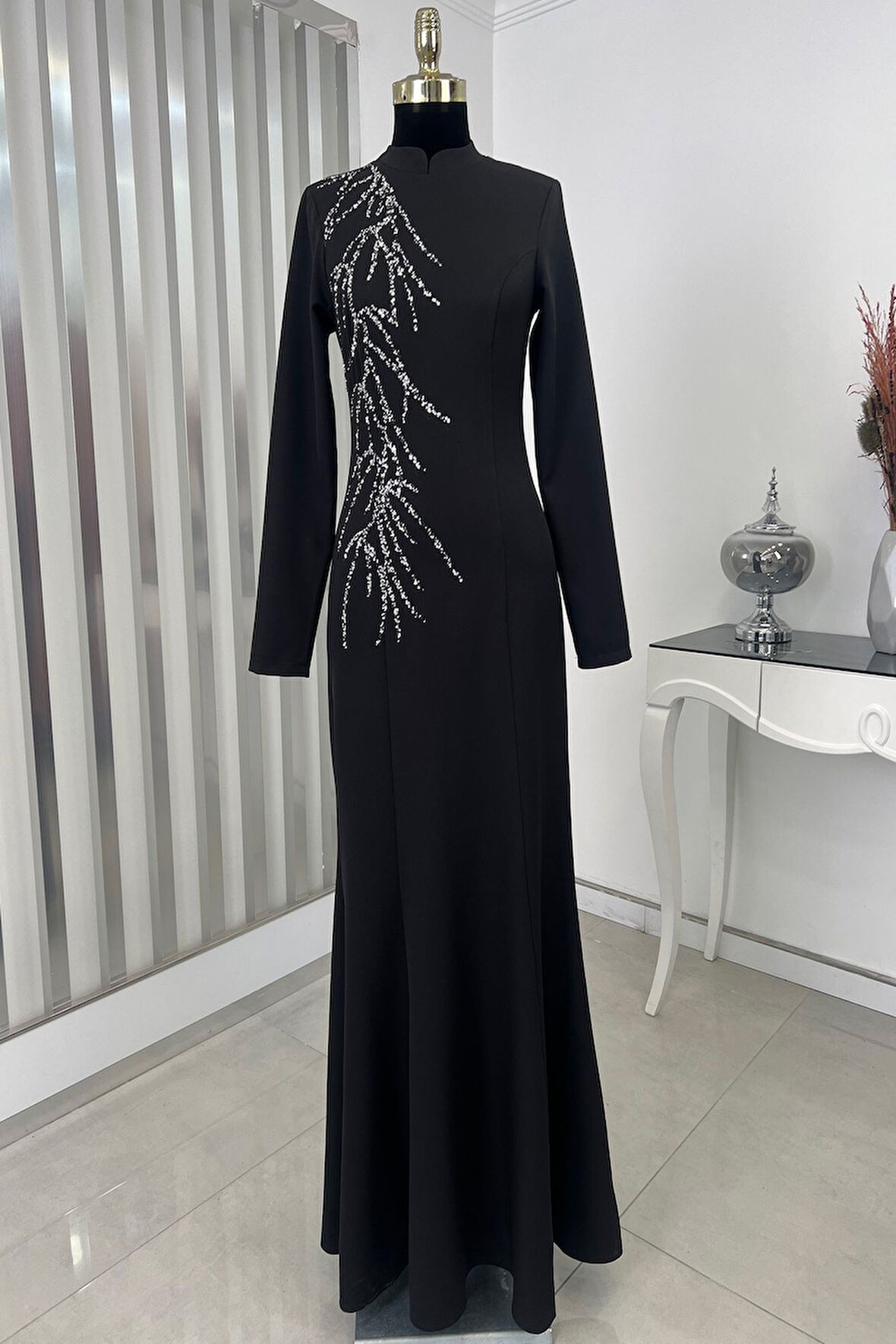 Bahar Tesettür Abiye Siyah