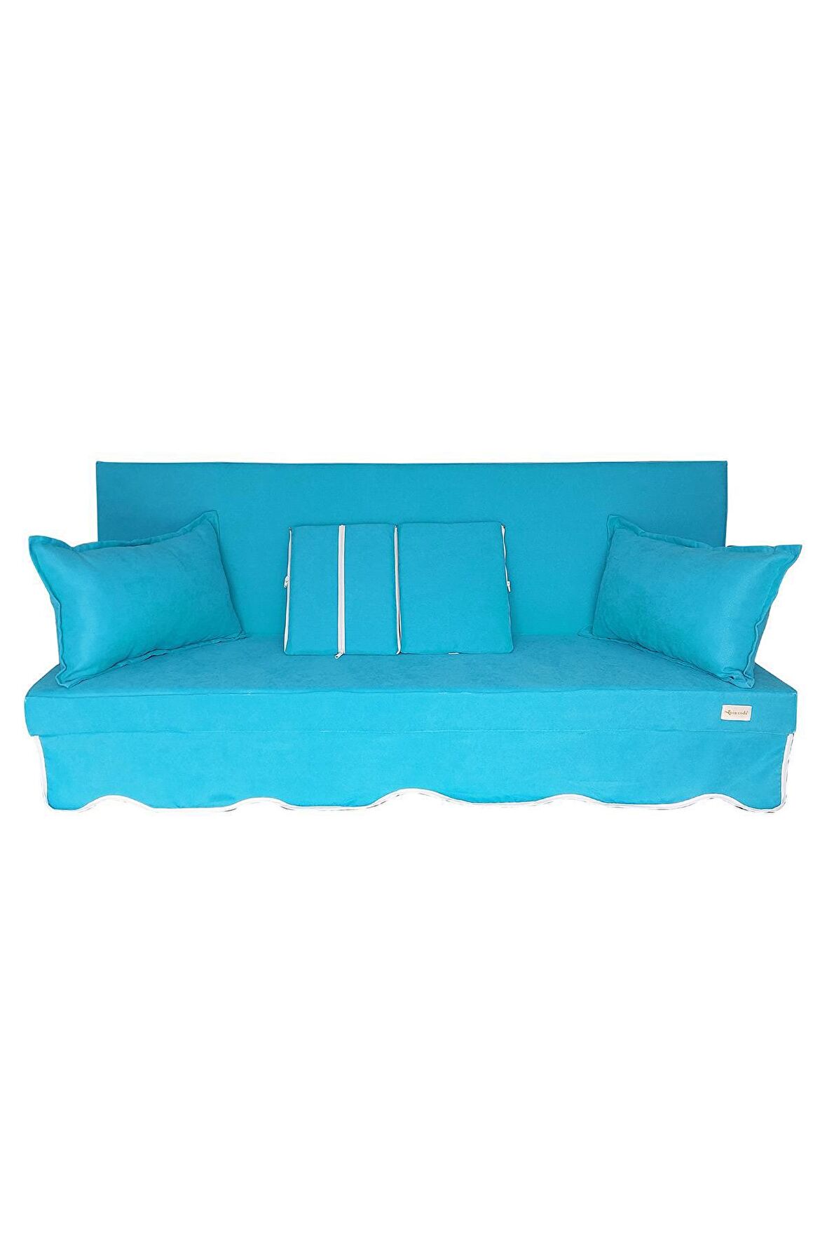 MİRZADE SOFA SOFT KUMAŞ TENTESİZ 28 DNS SÜNGER  SALINCAK MİNDERİ-sofa salıncak turkuaz