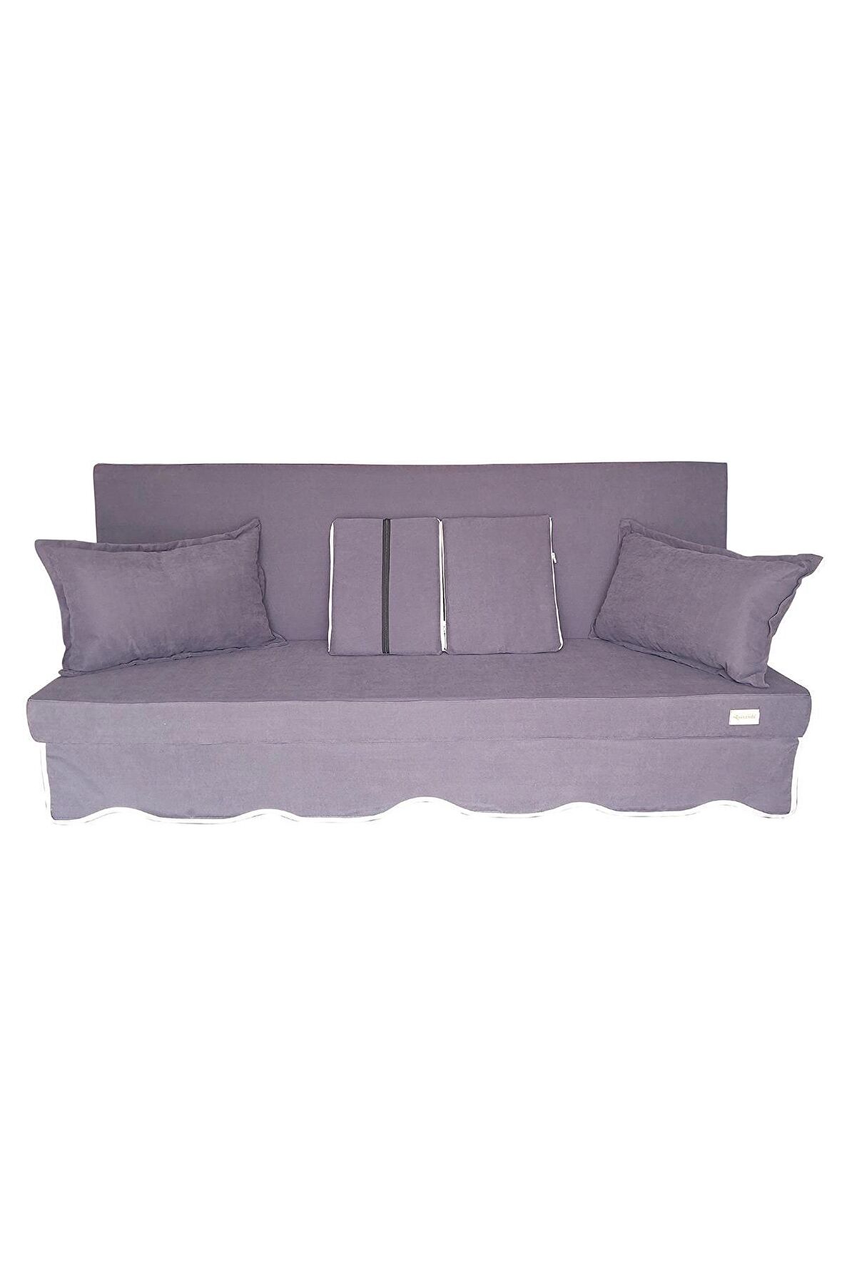 MİRZADE SOFA SOFT KUMAŞ TENTESİZ 28 DNS SÜNGER  SALINCAK MİNDERİ-sofa salıncak koyu gri