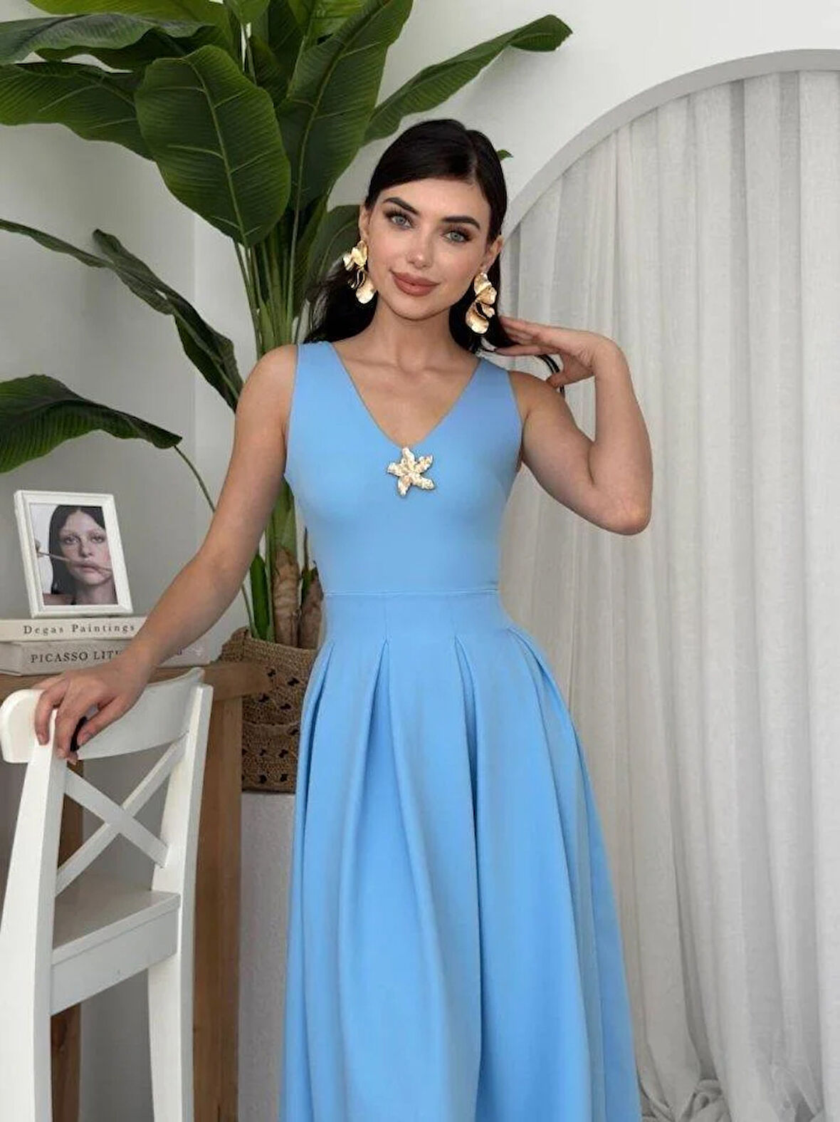 Late Yıldız Detaylı Elbise