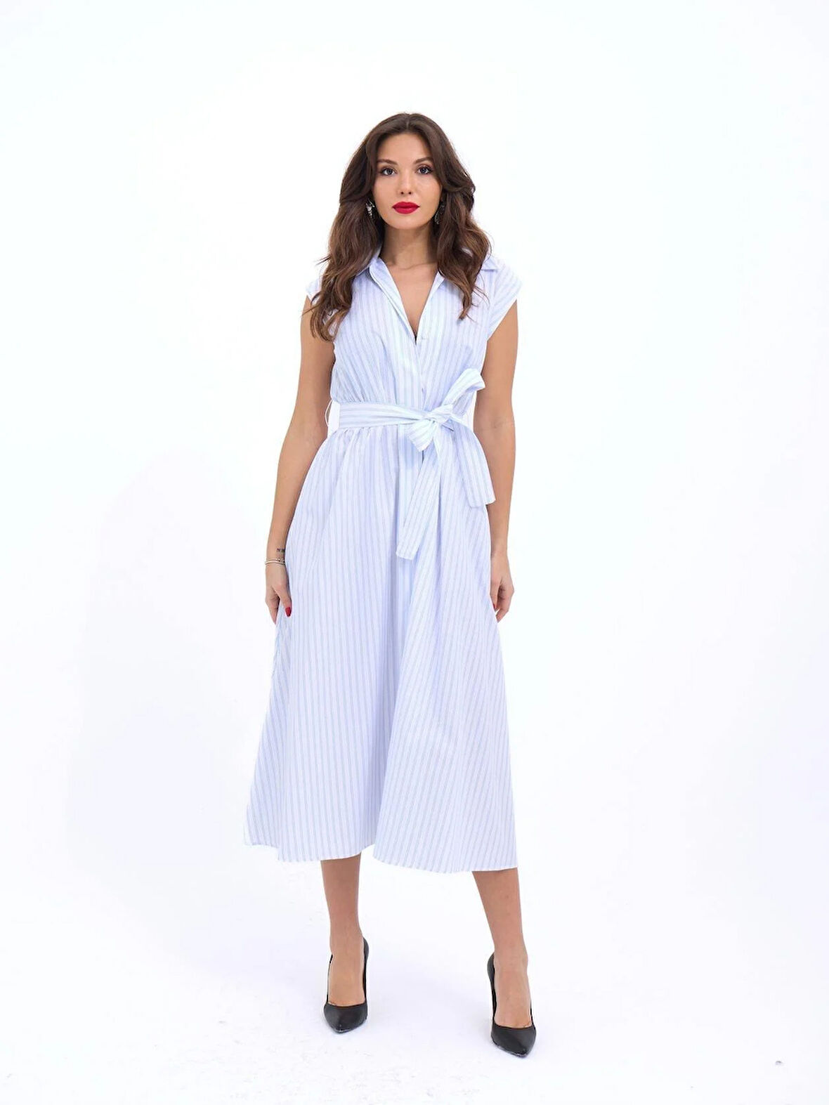 7127 ELBİSE-ATLANTA ÇİZGİLİ