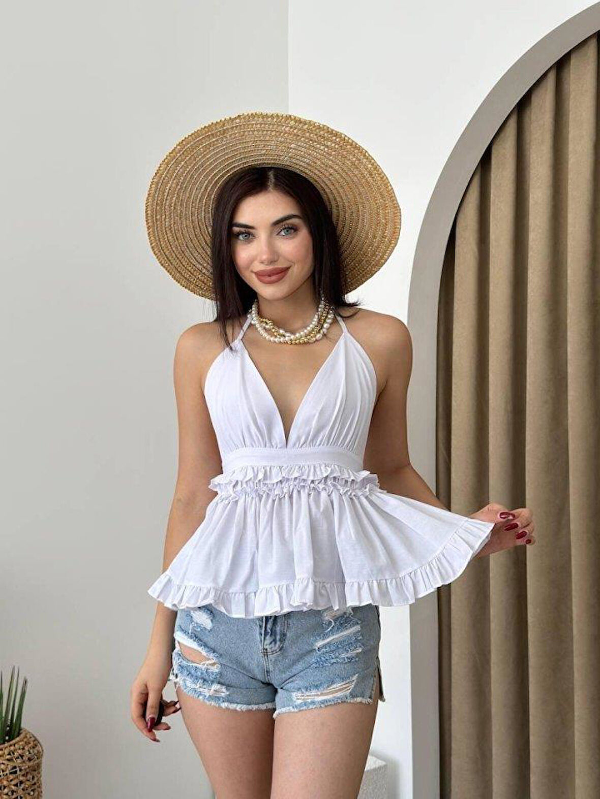 Agnes Sırt Detay Bluz