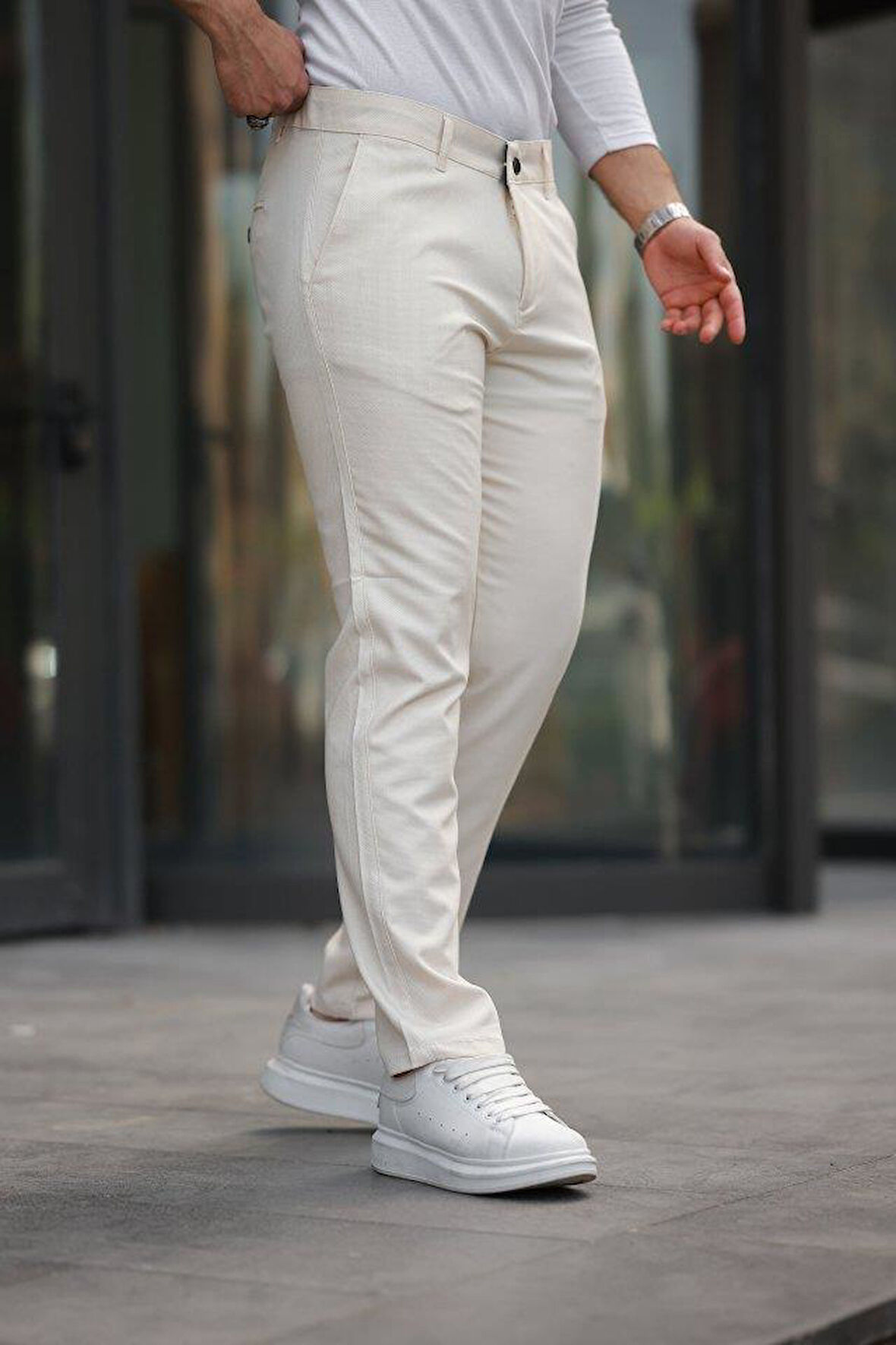 Erkek Dokuma Kumaş Pantolon