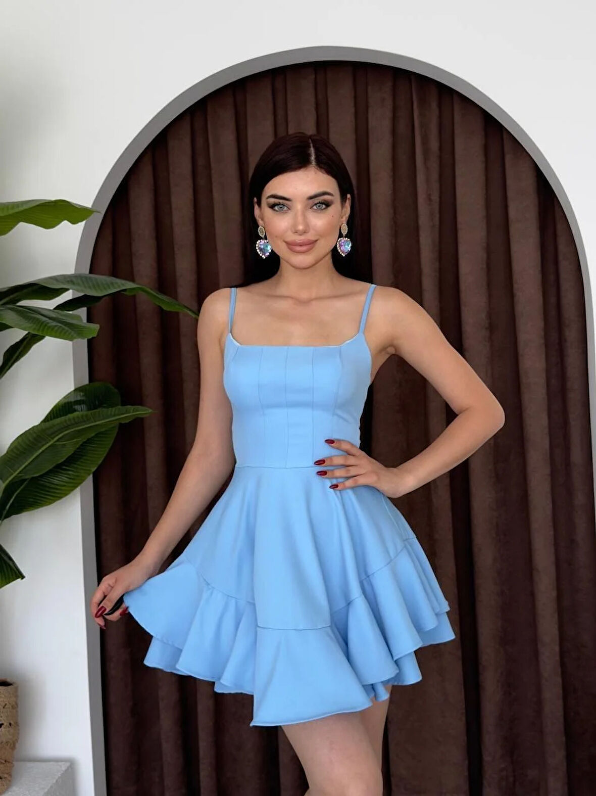 Common İp Askılı Elbise