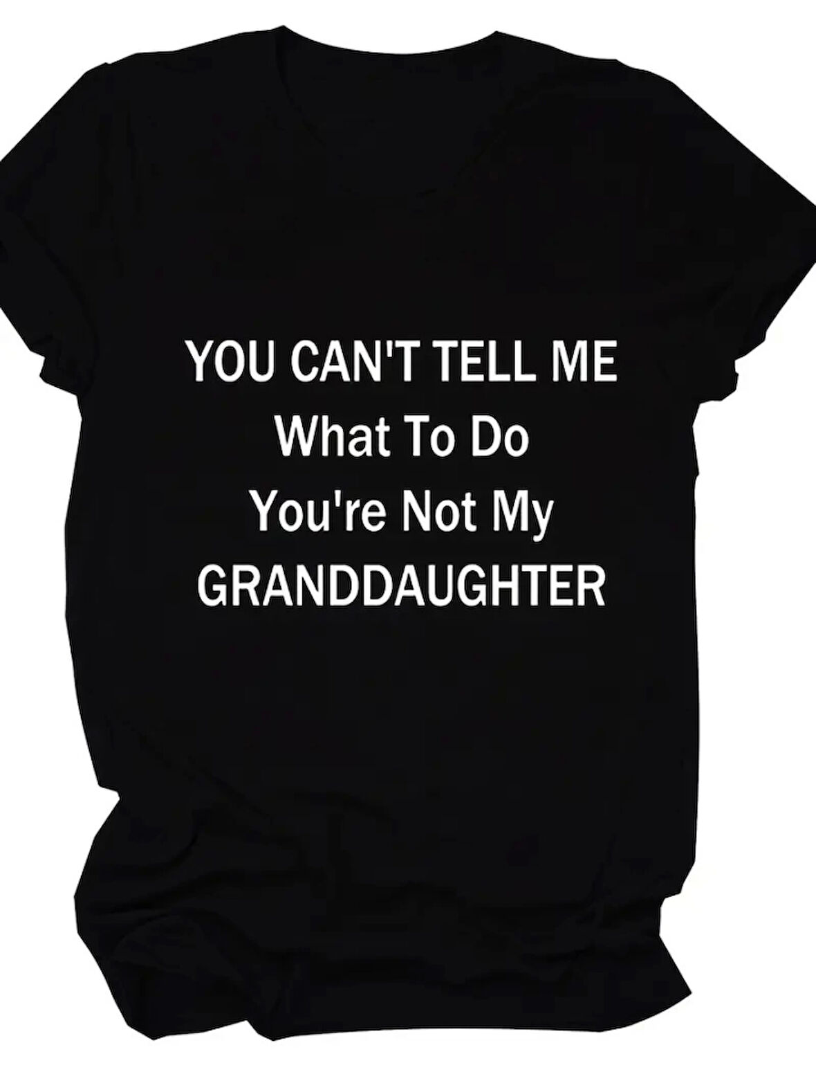 Baskılı Oversize Bisiklet Yaka T-shirt - Siyah