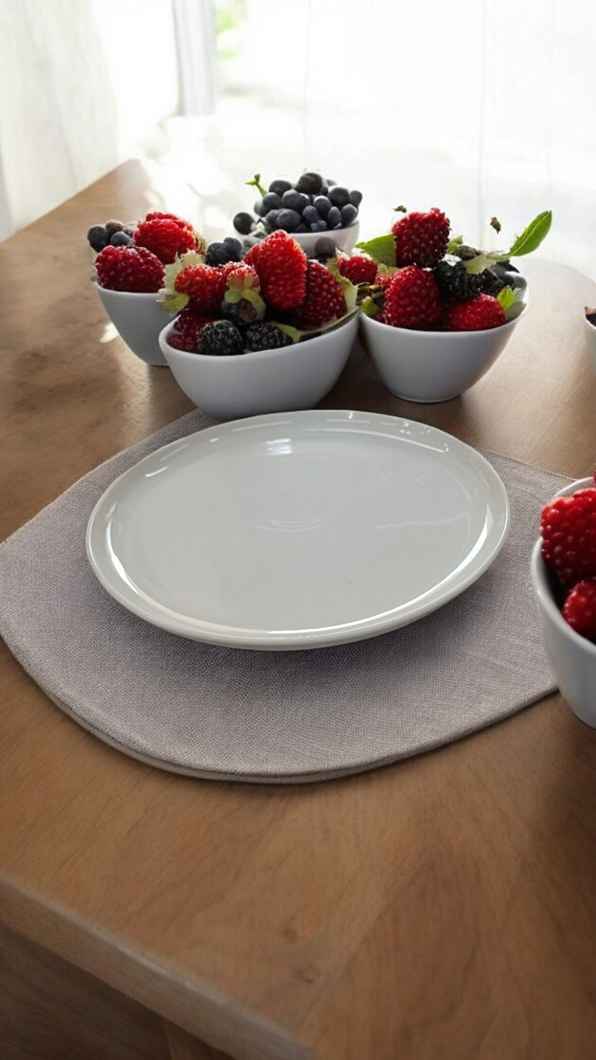 Güral porselen 6 adet 25 cm  krem servis tabak gbsblb25