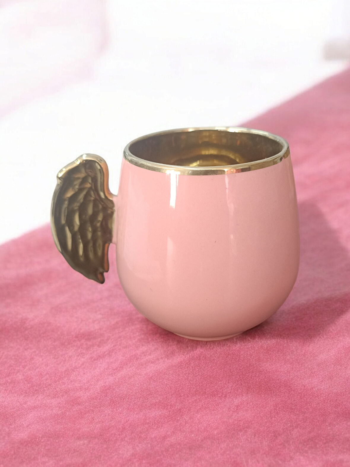 Acar porselen Gold kulplu kupa acr0102 pembe