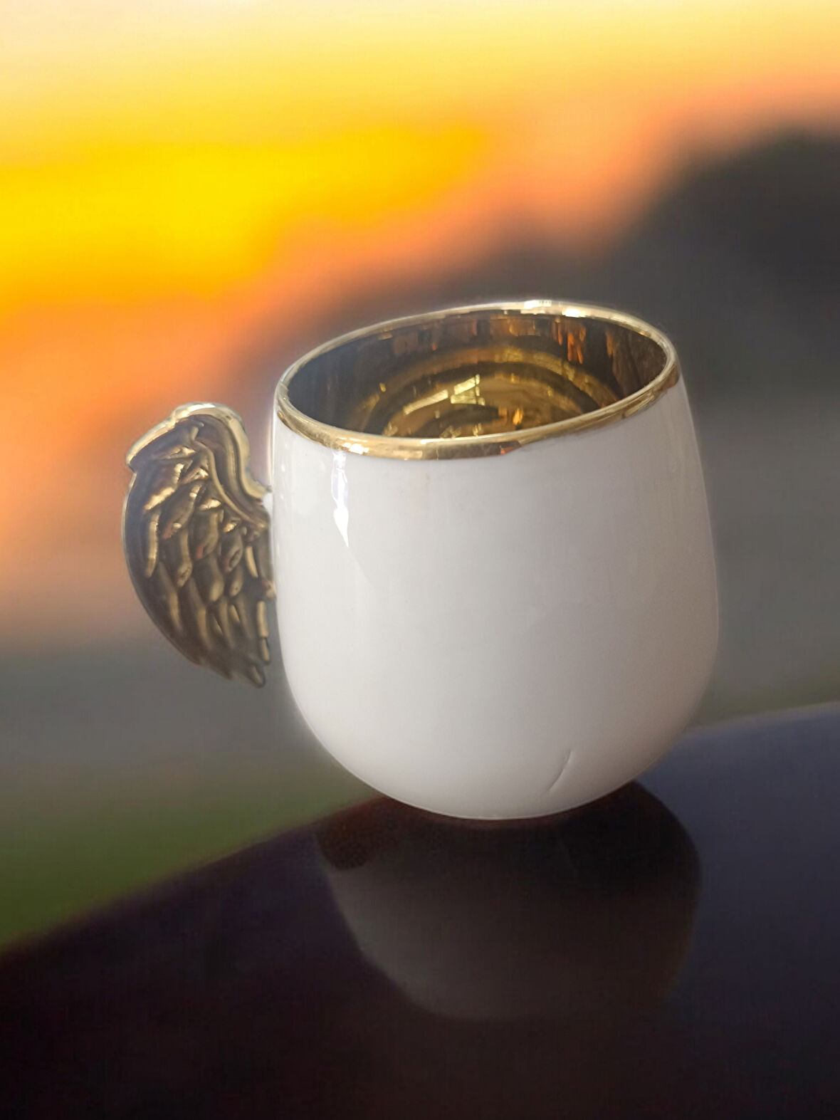 Acar porselen Gold kulplu kupa acr0102 beyaz 
