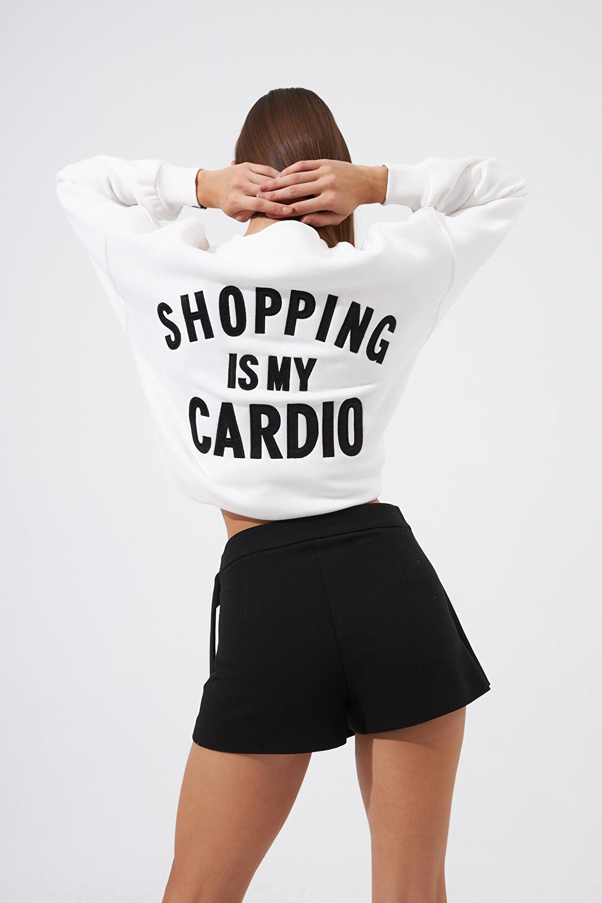 Shopping Addict Sweatshirt Ekru