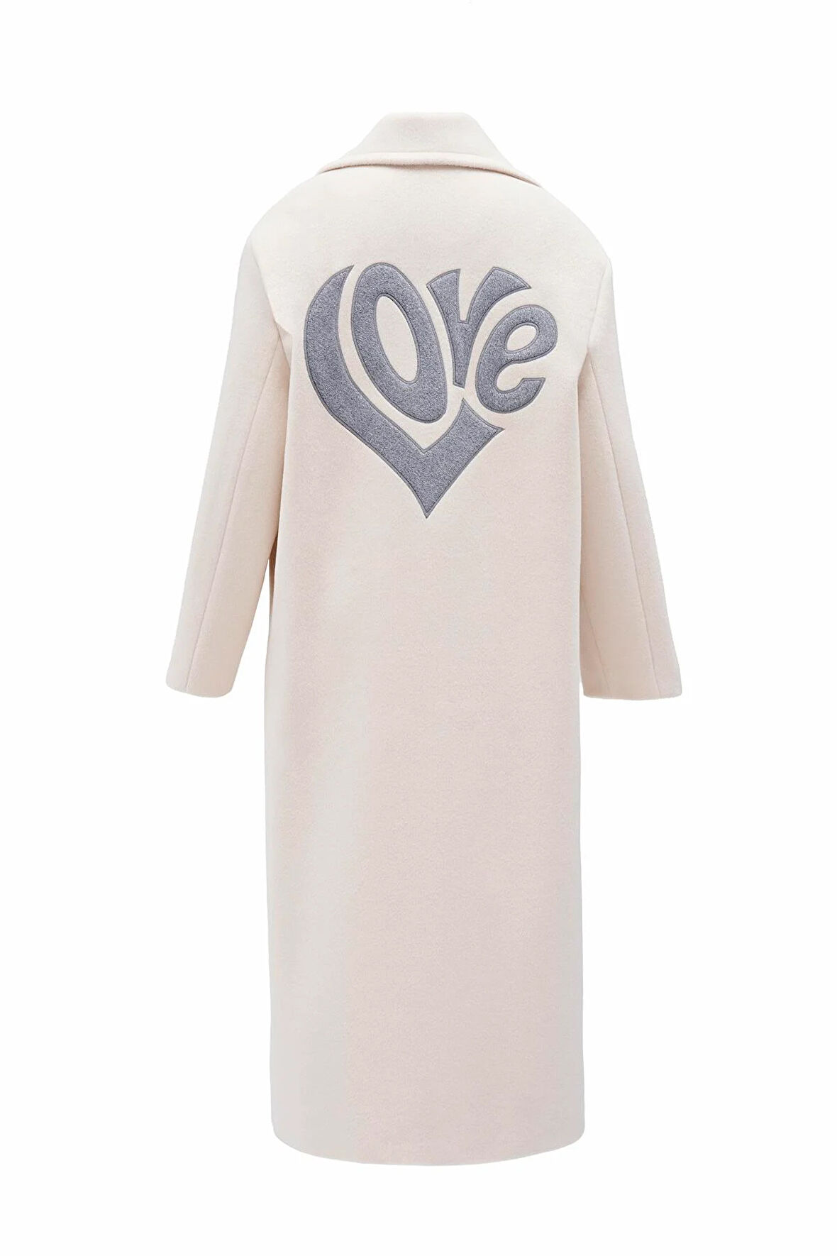 Magic Love Maxi Boy Kaşe Kaban Ekru