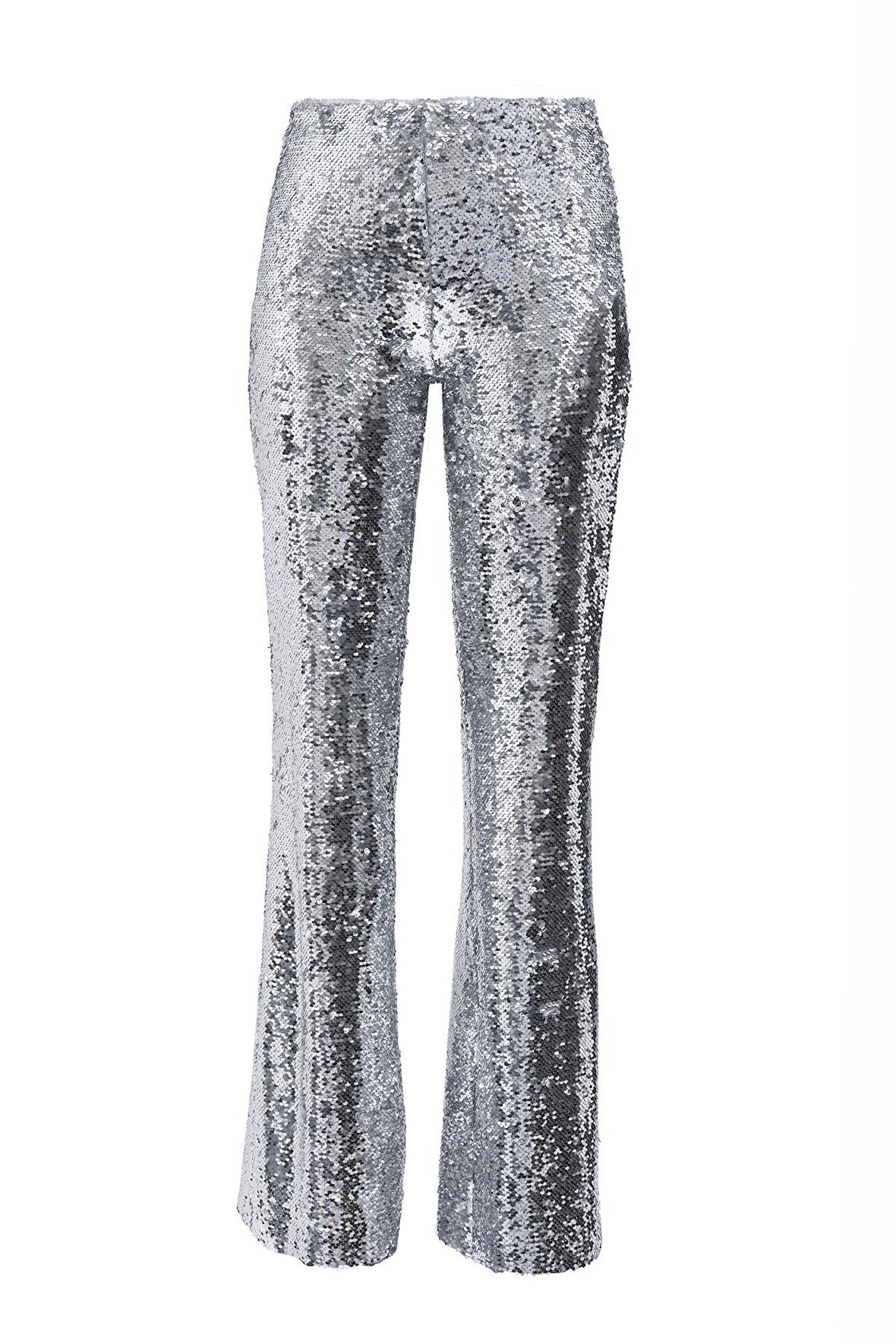 Limited Edition Serisi Super Model Payetli Pantolon Gümüş