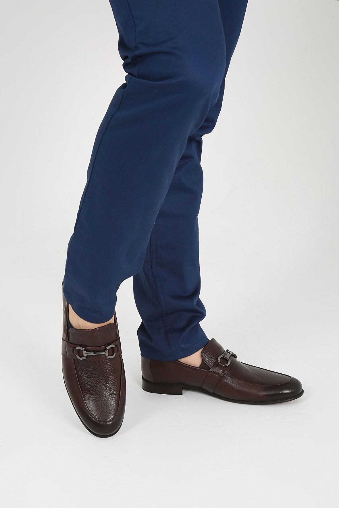 CASSIDOSHOES KAHVE DERİ FLOTER BASKI ERKEK AYAKKABI 023-42086