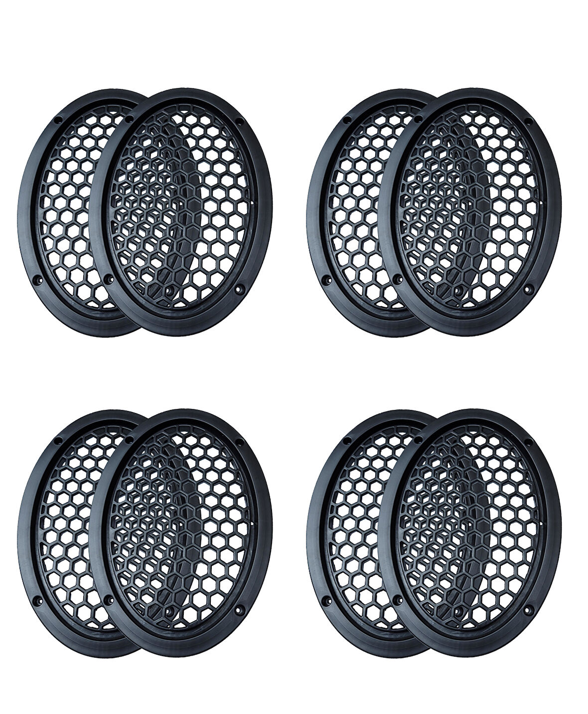 2 Adet - Oval Hoparlör Kapağı – (6x9) İnç Kaliteli Plastik Midrange Kapak