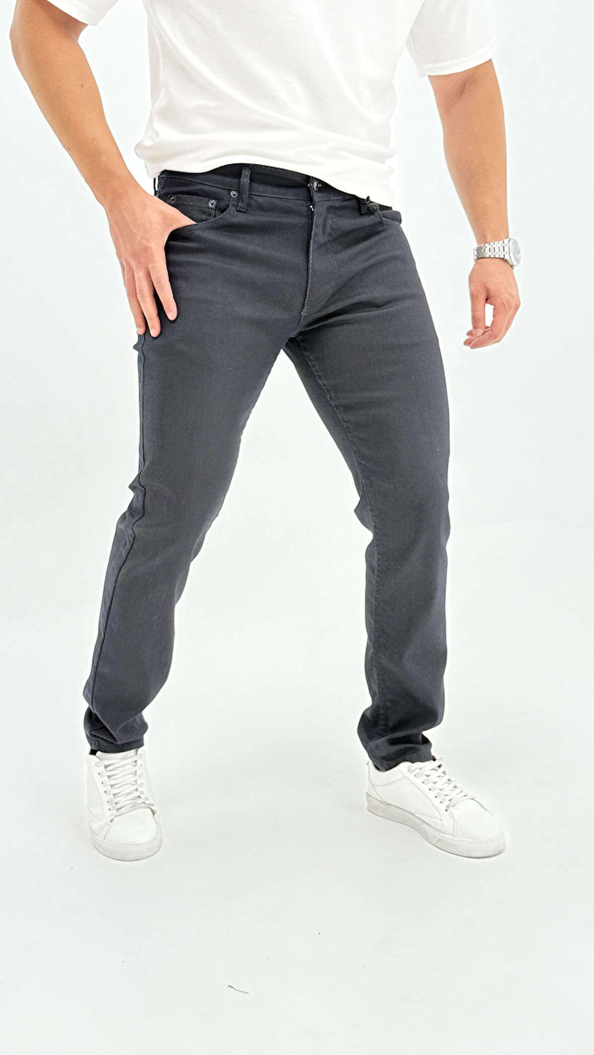 Garrett Kaplama Kot Classic Normal Bel Staright Slim Fit Erkek Jean Pantolon 