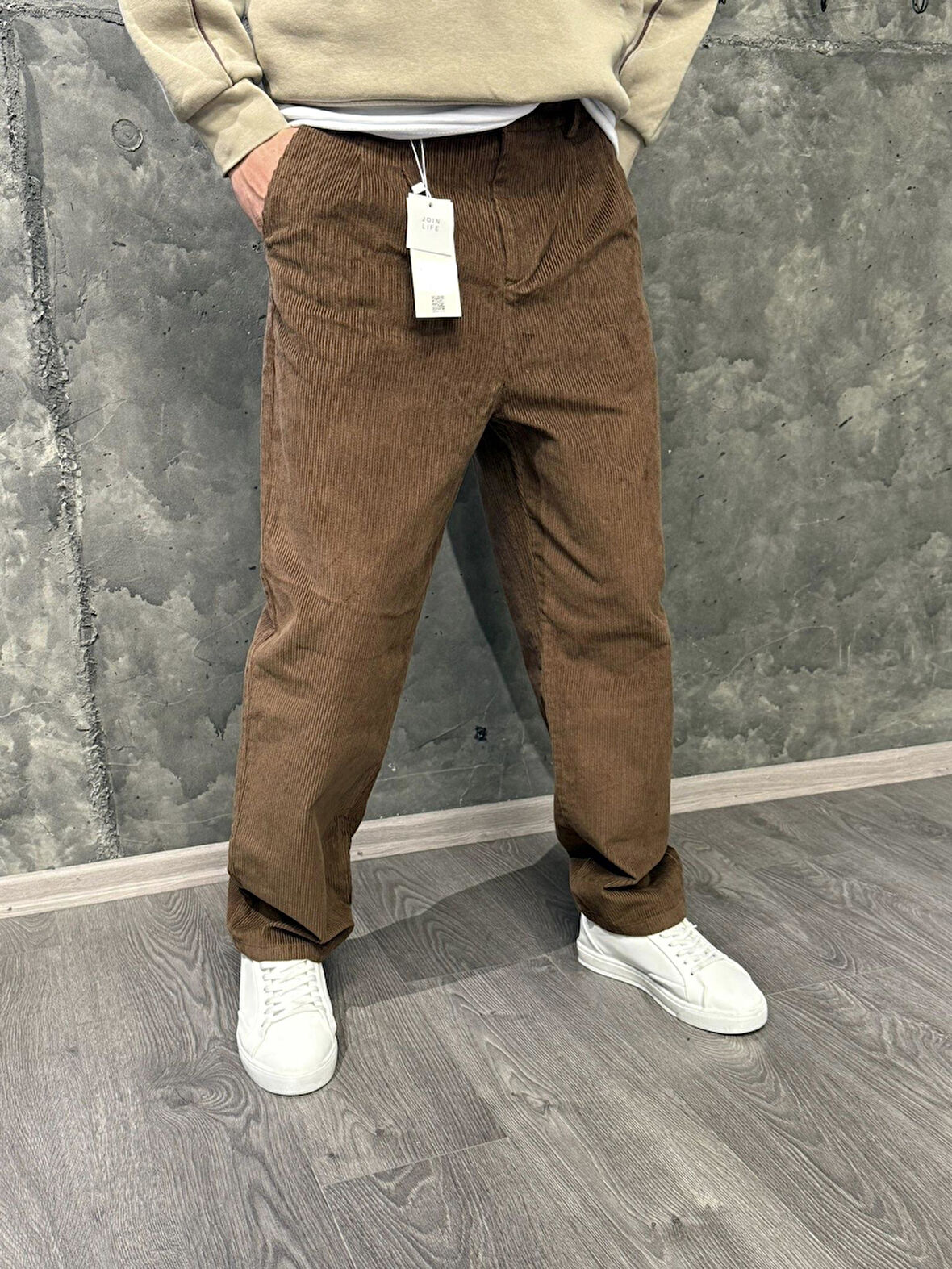 Atlanta Street Fitilli Kadife Jean Pantolon. Baggy fit. Rahat Kesim Erkek Pantolon