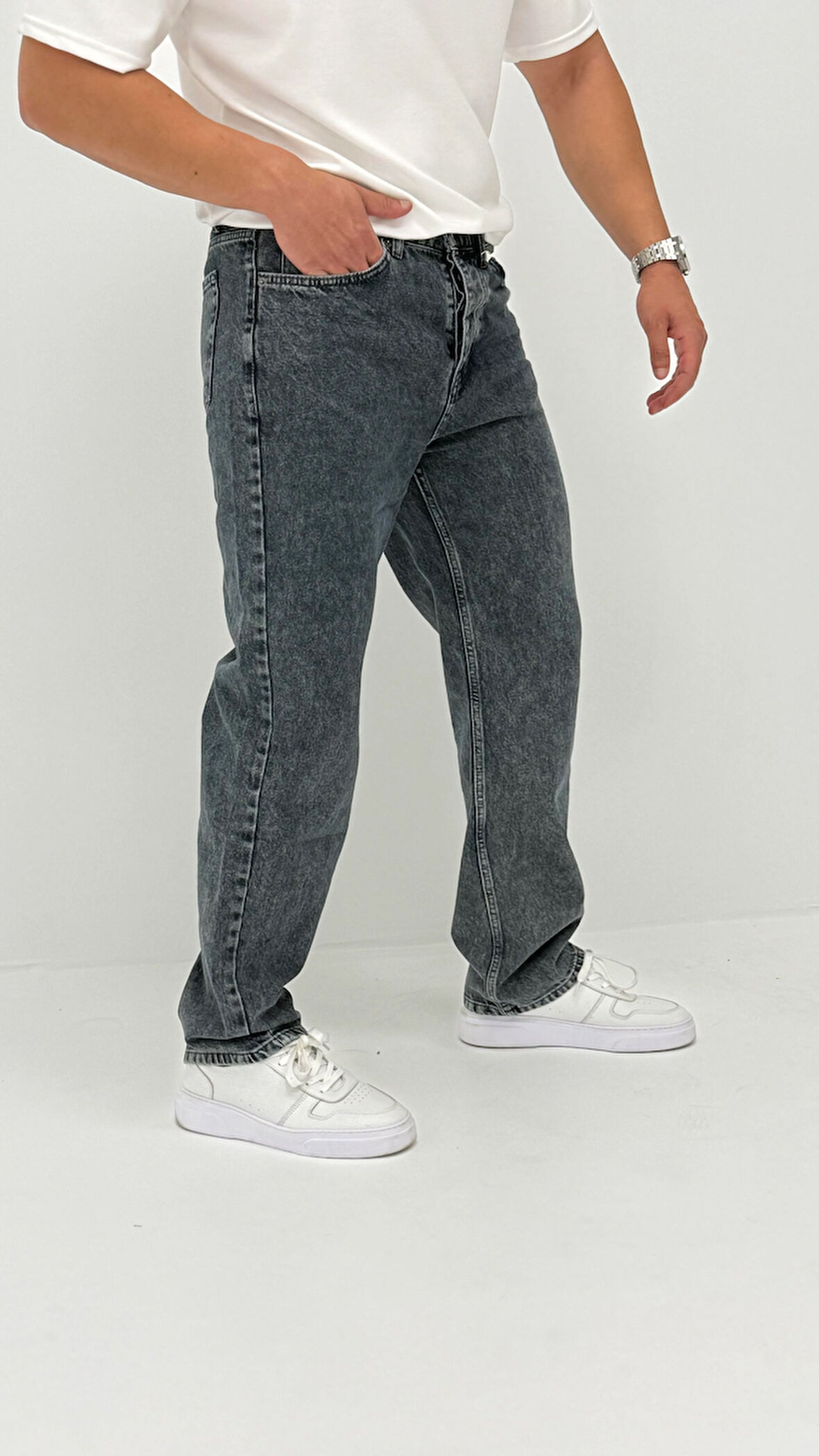 Lucia Baggy Denim Orta Mavi Erkek Jean Pantolon