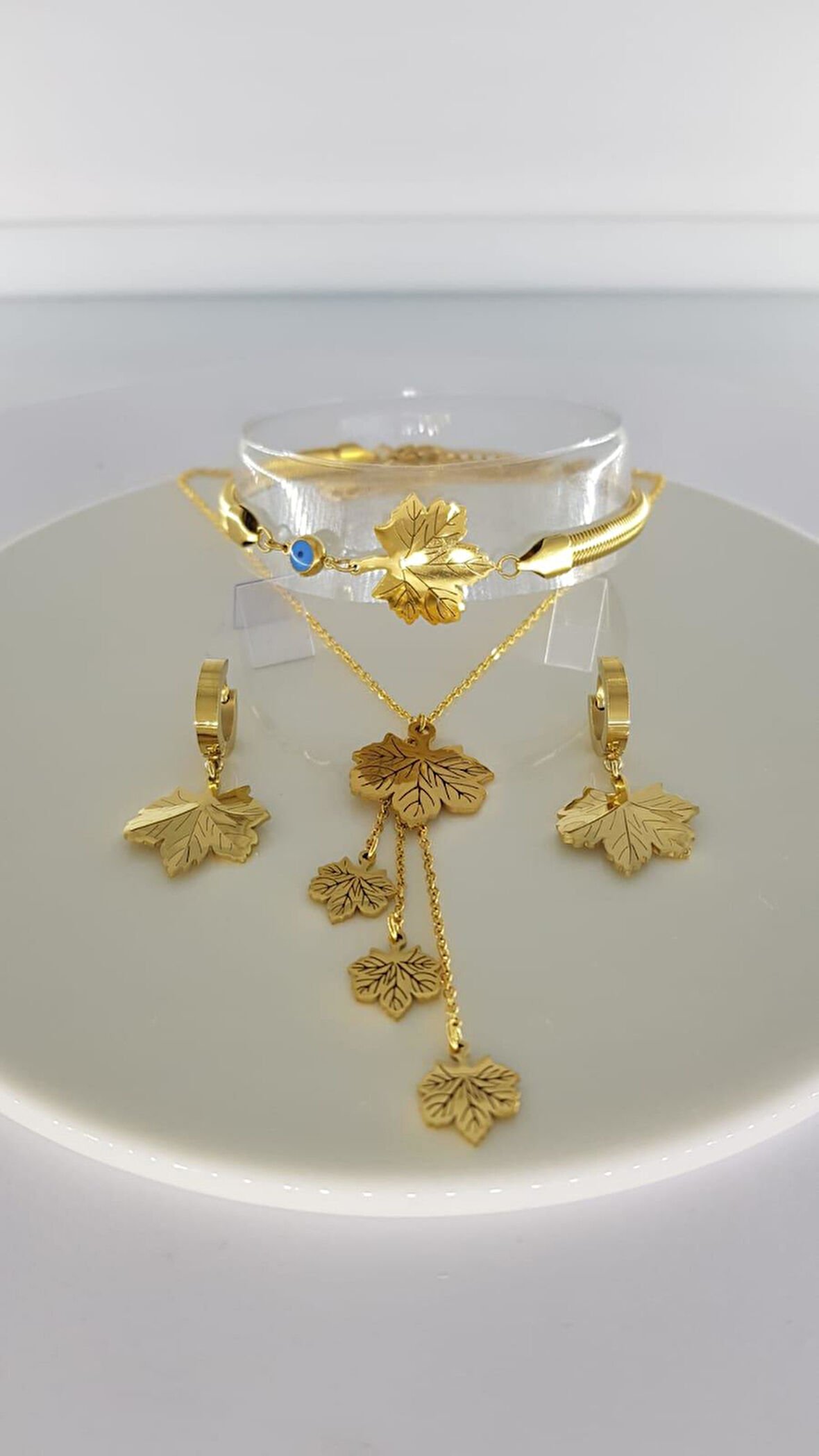 Çınar Gold Çelik Takı Seti 353