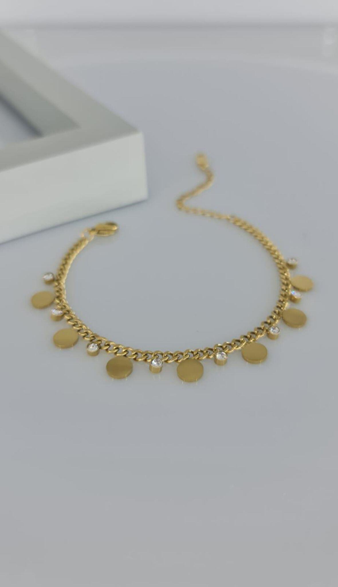 Pul Taşlı Çelik Bileklik Sns110-1