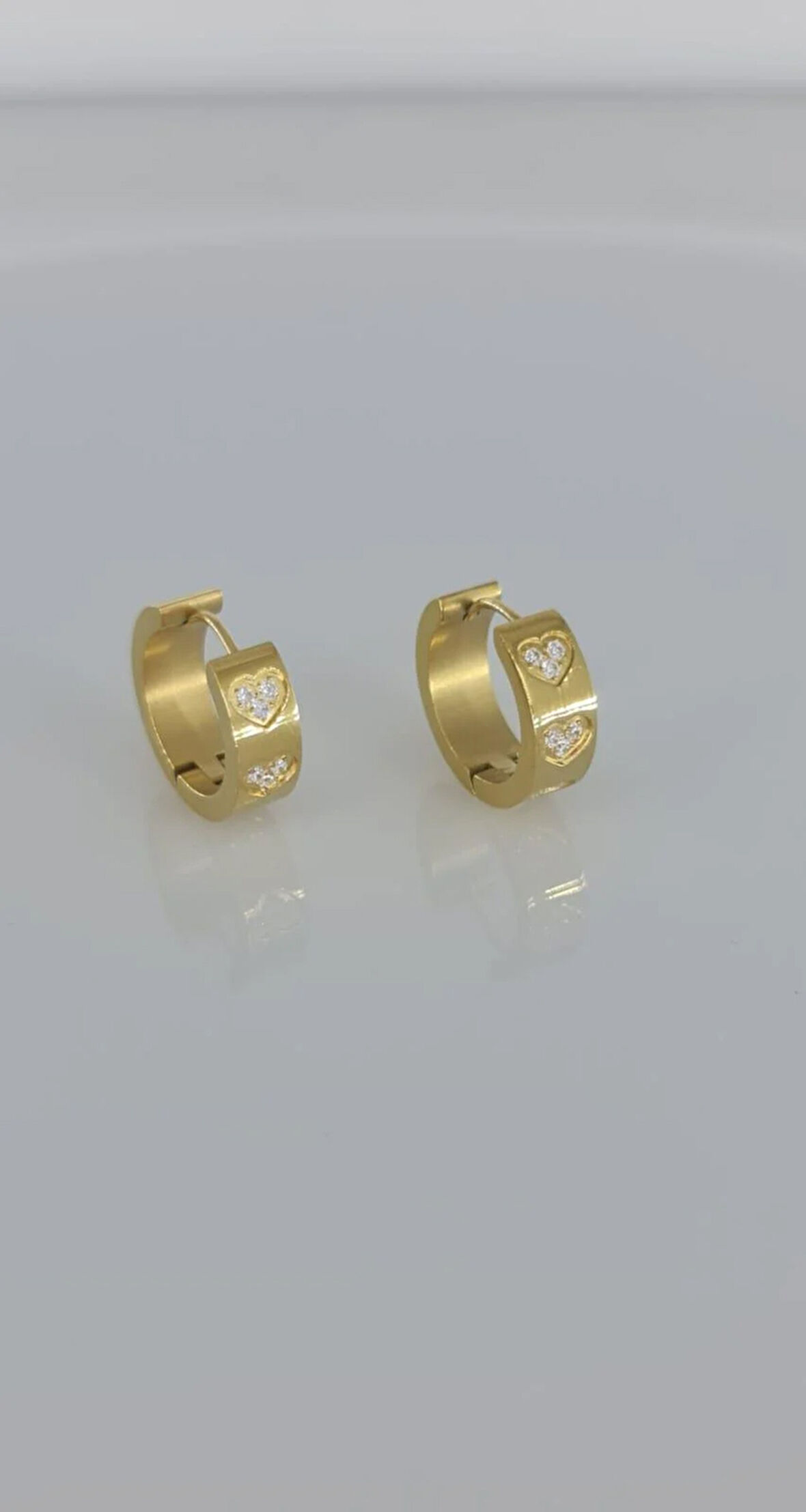 Kalp Halka Çelik Küpe Sns302014