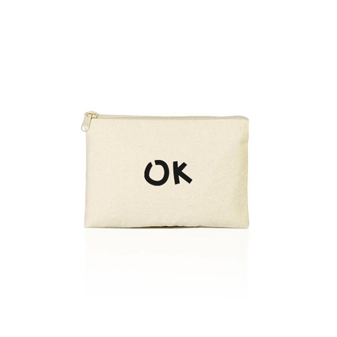 OK Baskılı Clutch Makyaj Çantası