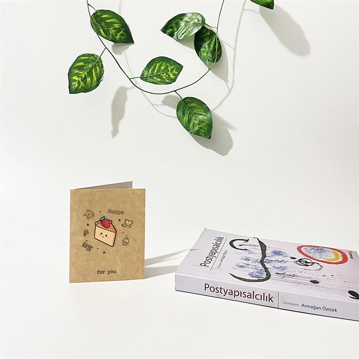 Pasta İllüstrasyonlu 3 Boyutlu Tebrik / Hediye Kartı