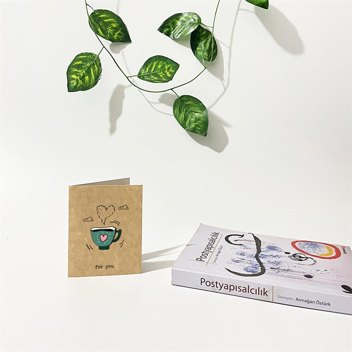 Çay Fincanı İllüstrasyonlu 3 Boyutlu Tebrik / Hediye Kartı