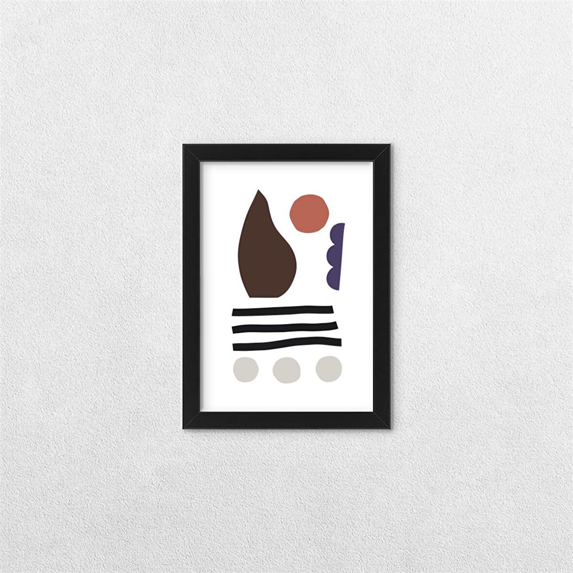 Soyut Temalı Çerçeveli Tablo A 13x18 cm