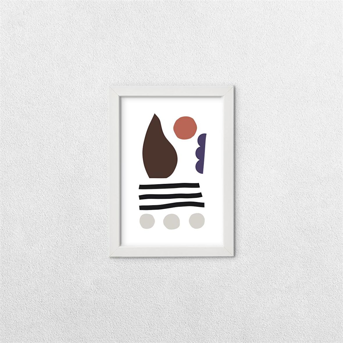 Soyut Temalı Çerçeveli Tablo A 21x30 cm