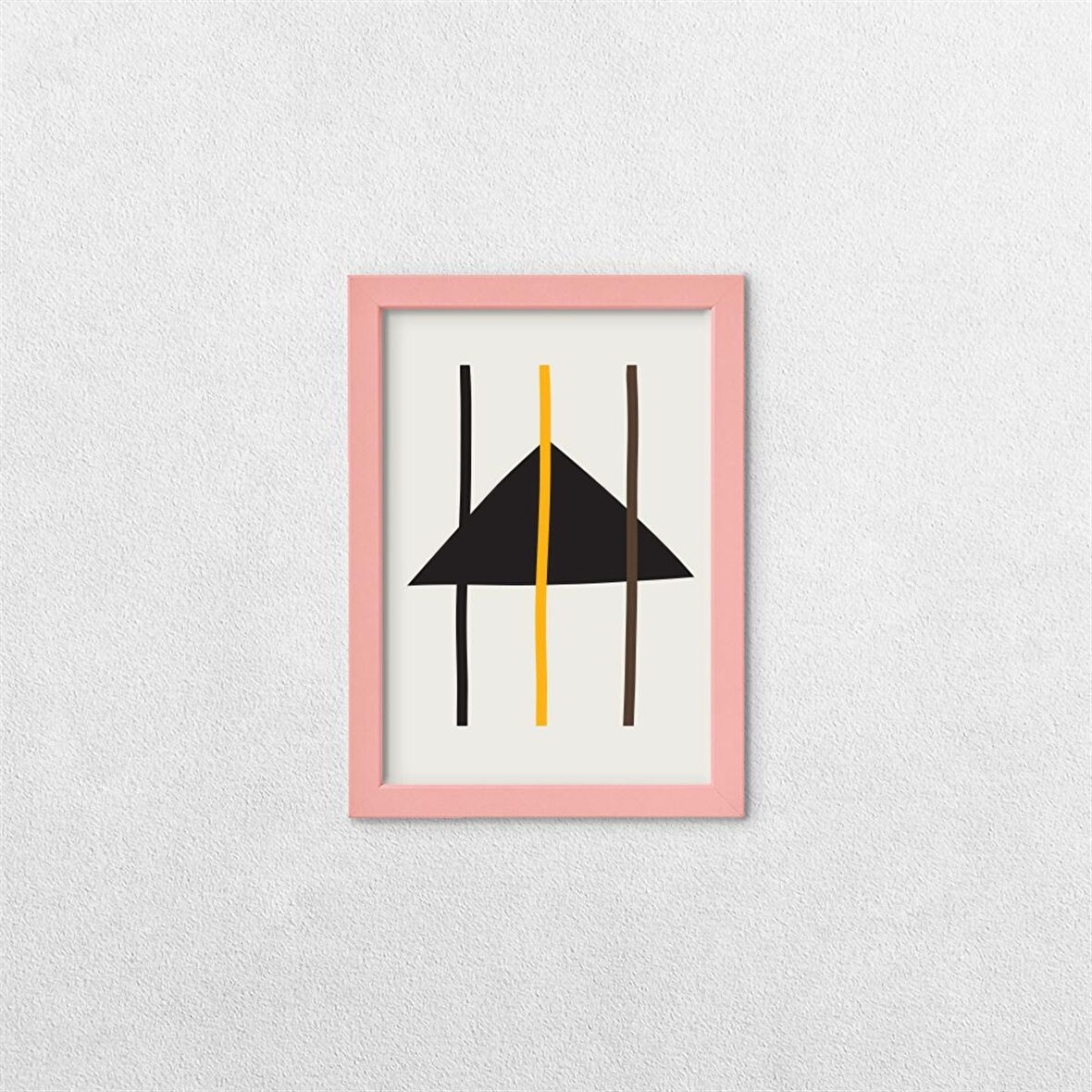 Geometrik Şekiller Çerçeveli Tablo A 13x18 cm