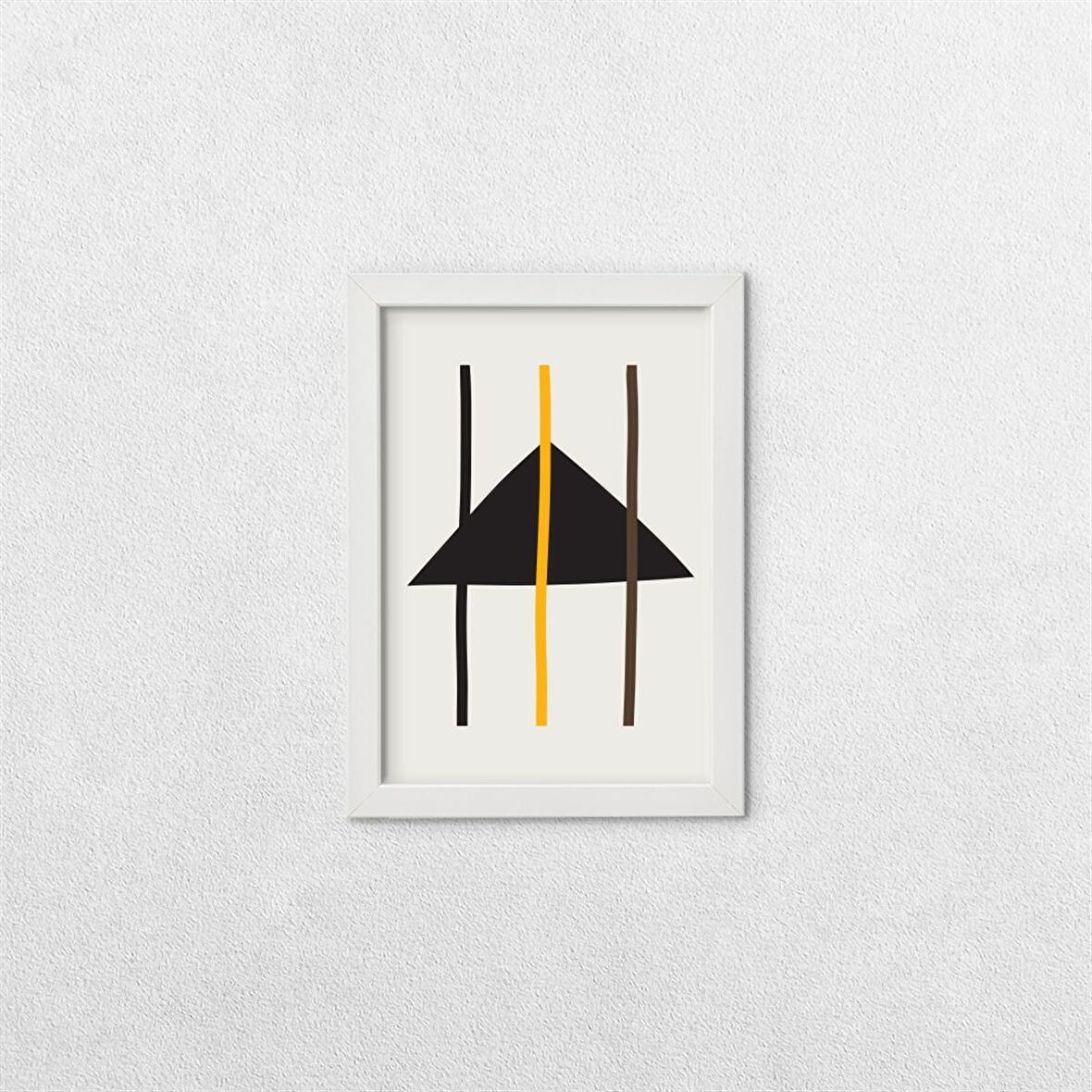 Geometrik Şekiller Çerçeveli Tablo A 21x30 cm