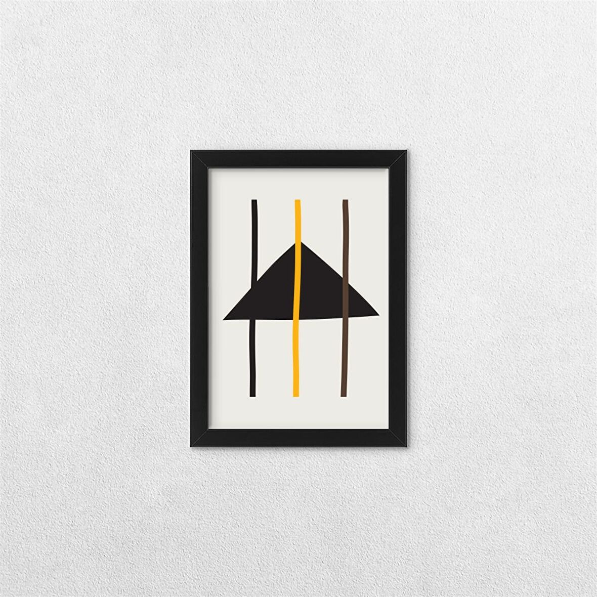 Geometrik Şekiller Çerçeveli Tablo A 21x30 cm