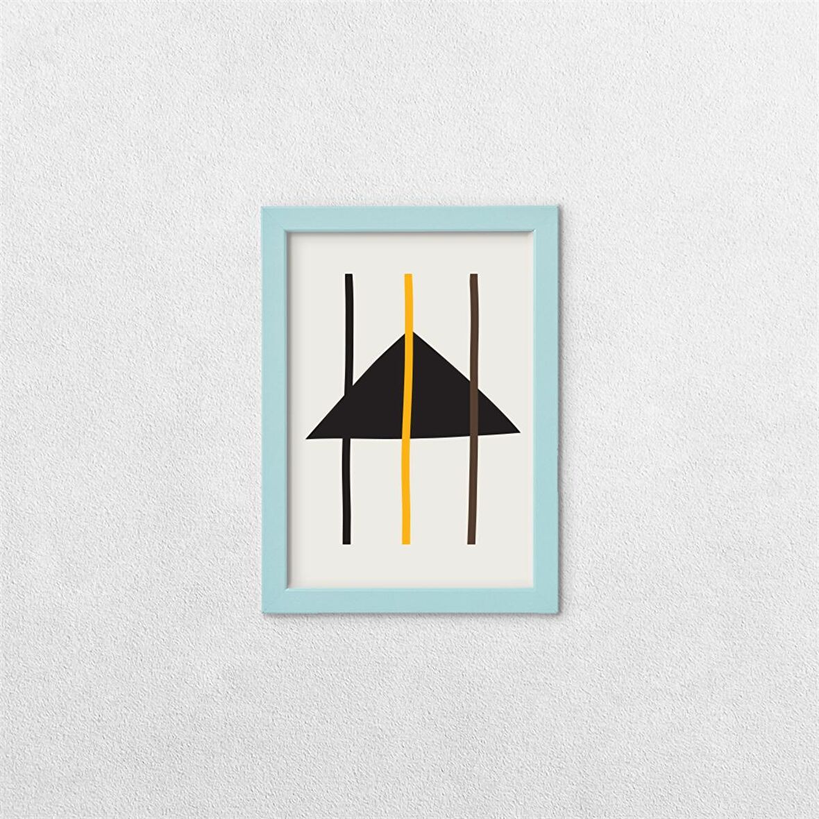 Geometrik Şekiller Çerçeveli Tablo A 21x30 cm