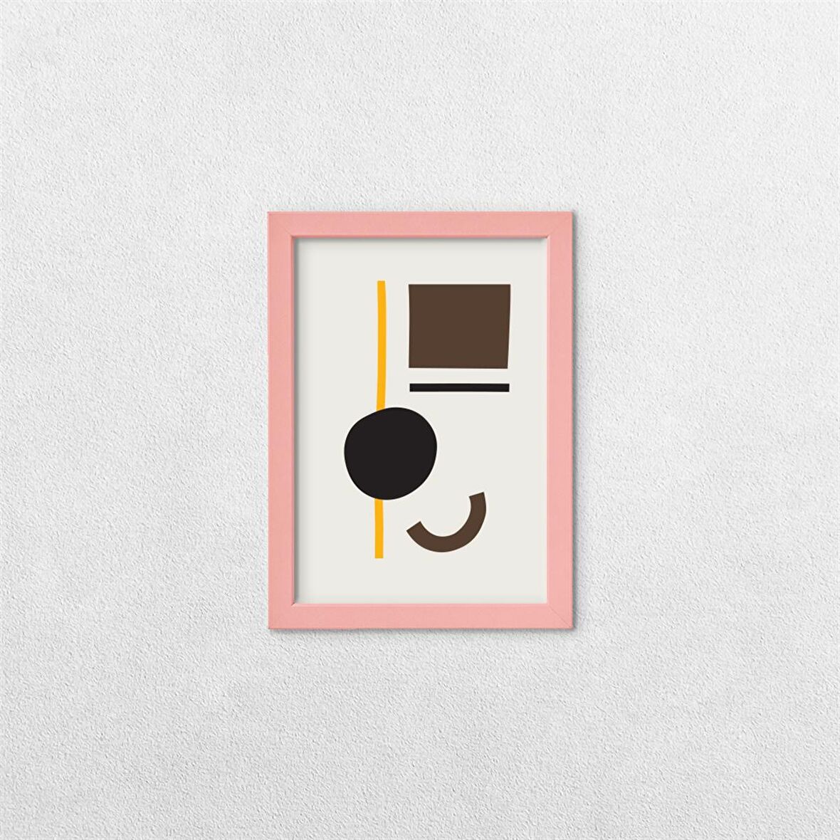 Geometrik Şekiller Çerçeveli Tablo B 13x18 cm