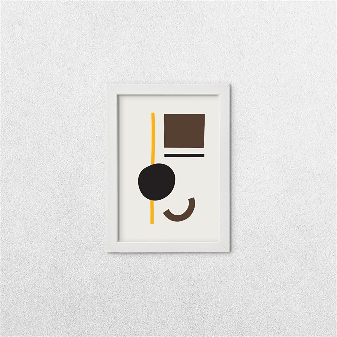 Geometrik Şekiller Çerçeveli Tablo B 30x40 cm