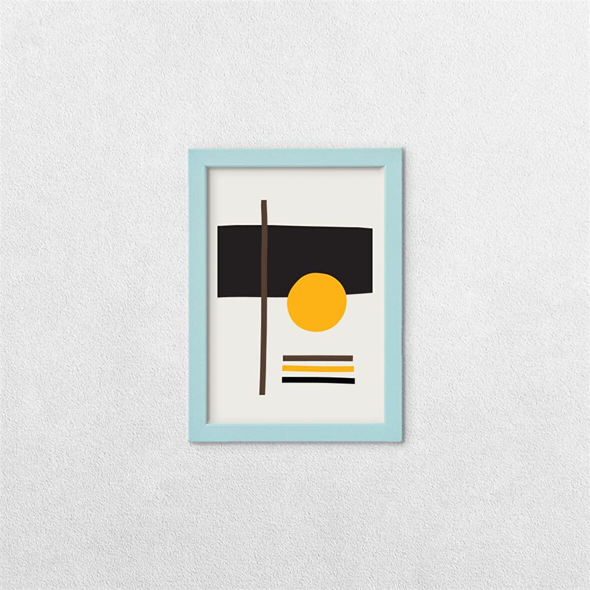 Geometrik Şekiller Çerçeveli Tablo C 13x18 cm