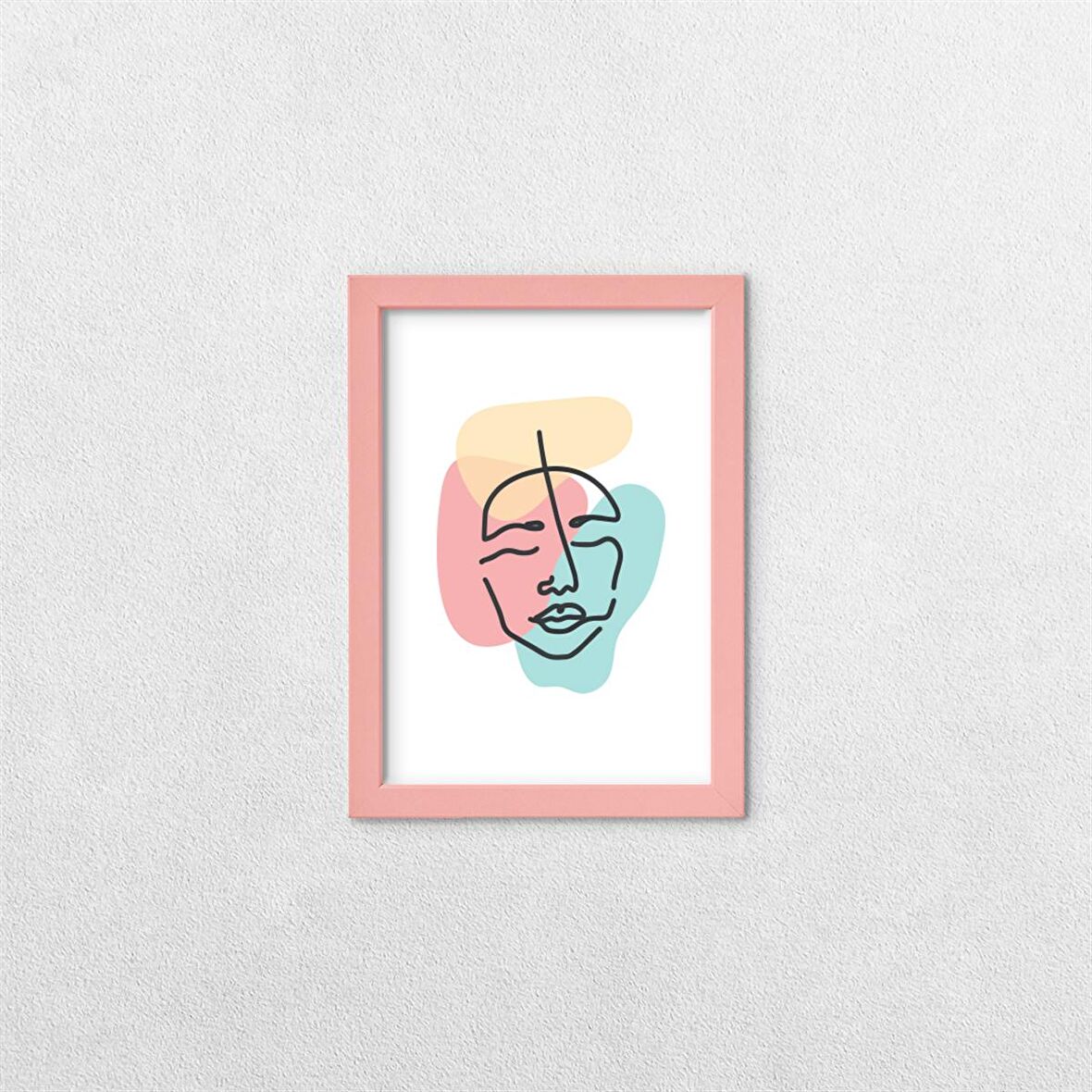 Soyut Kadın Çerçeveli Tablo A 13x18 cm
