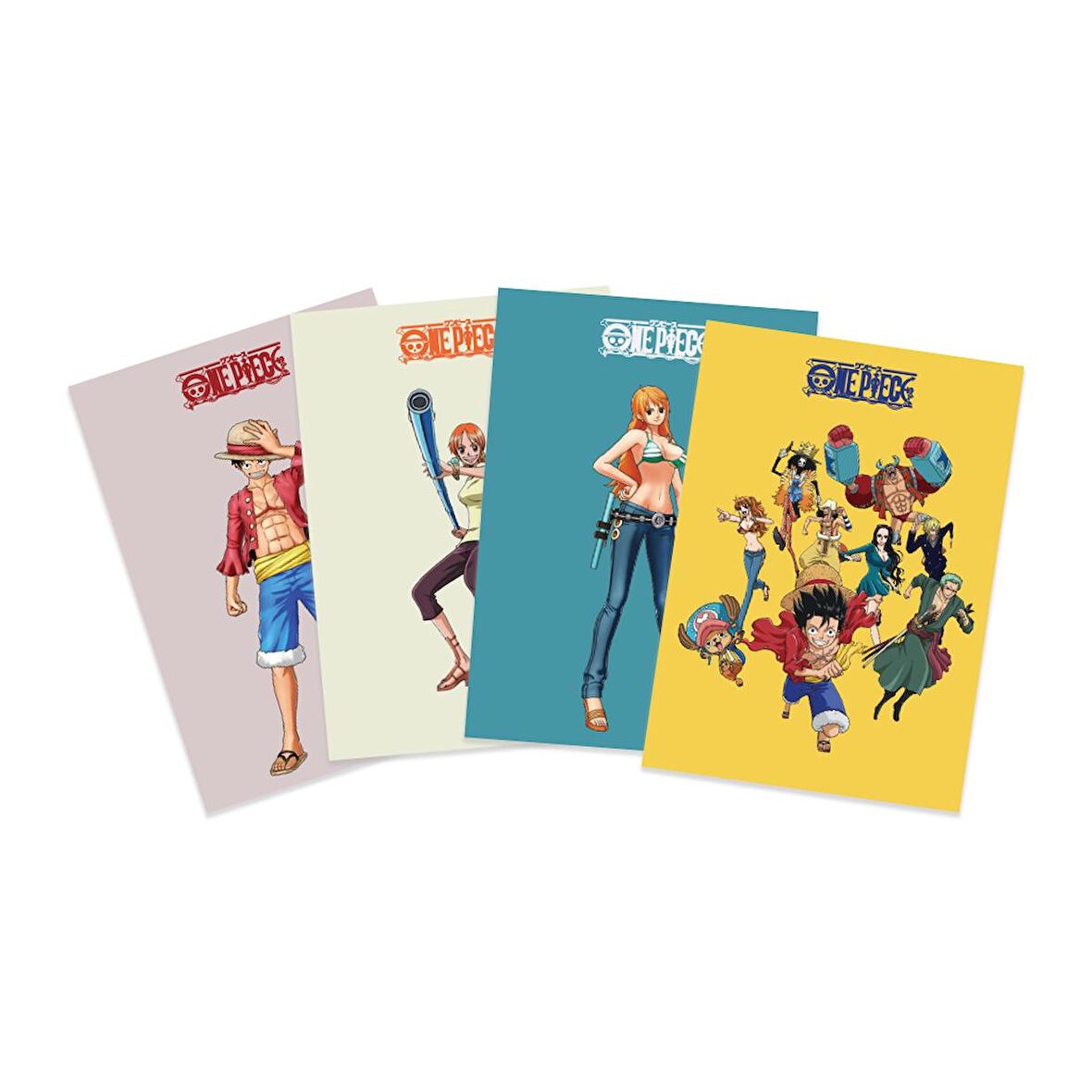 Anime Serisi One Piece Poster Kart 4'lü Set