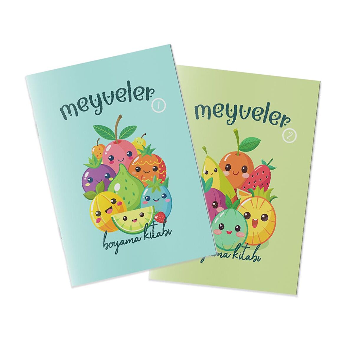 Çocuklar İçin Eğitici Boyama Kitabı Meyveler 2'li Set